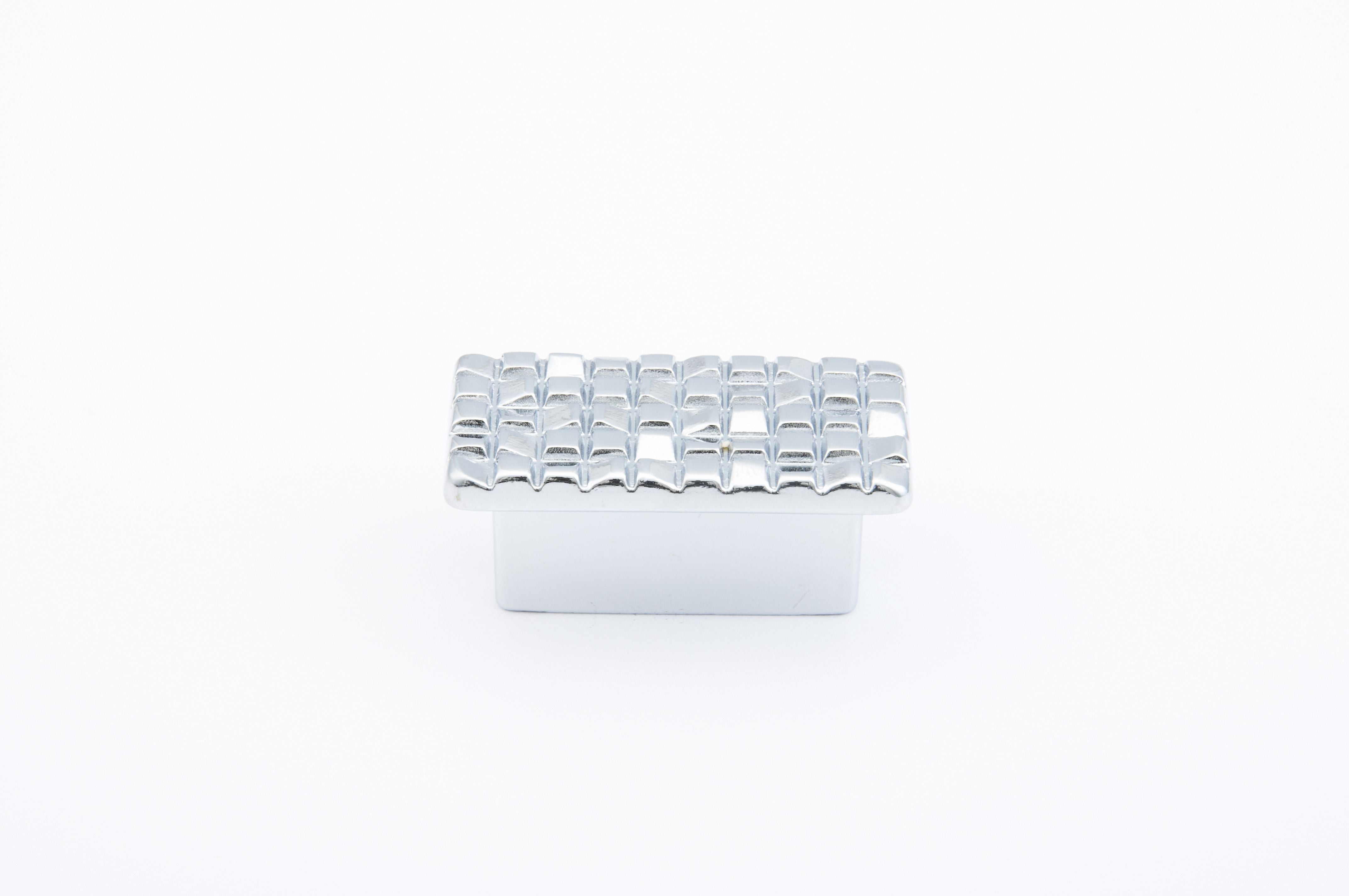 Schaub 235-26 32mm Center to Center Mosaic Rectangular Cabinet Knob Polished Chrome Finish Sparrow Supply