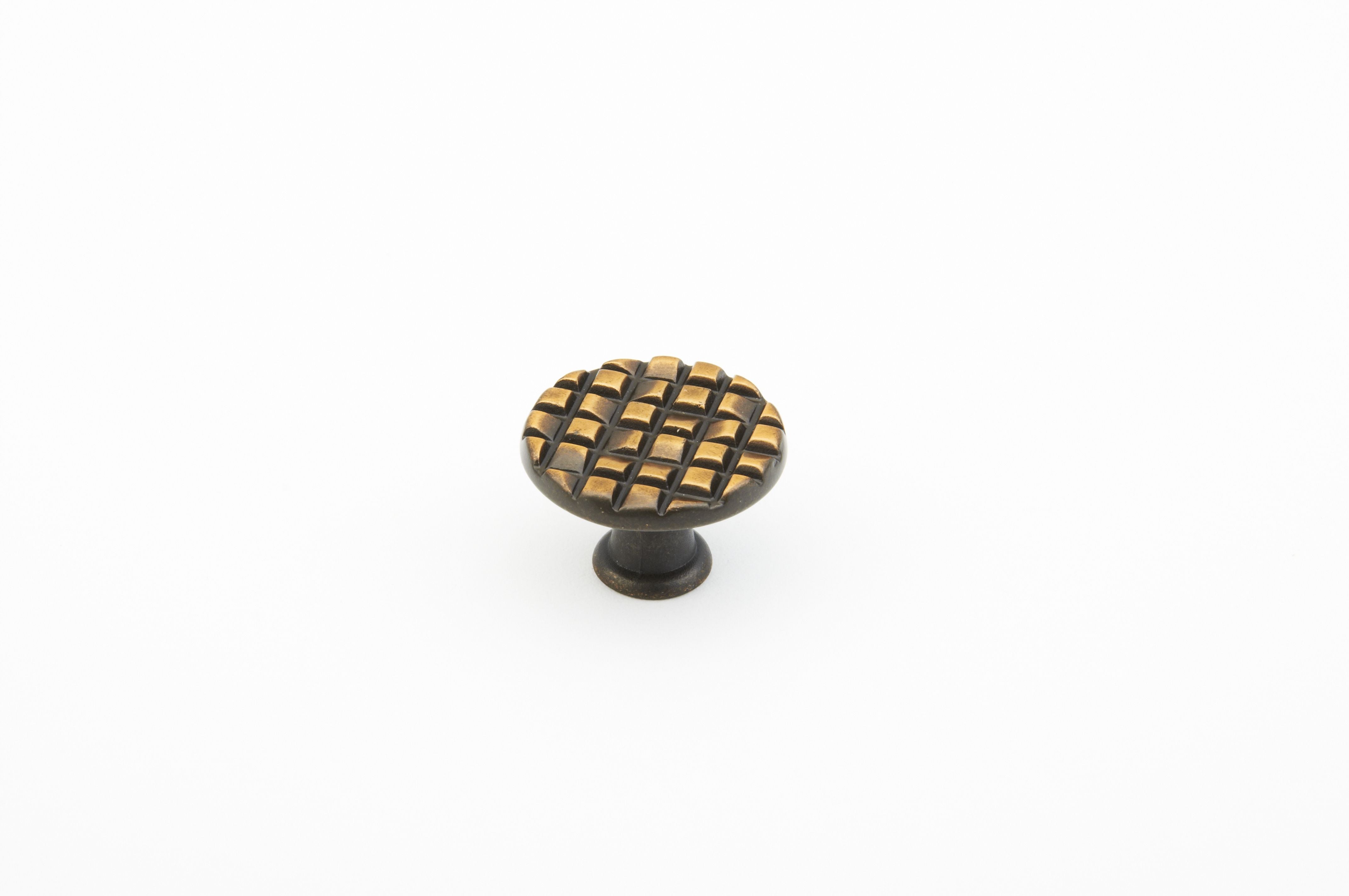 Schaub 2370-FAB 1-1/8" Mosaic Cabinet Knob French Antique Bronze Finish Sparrow Supply