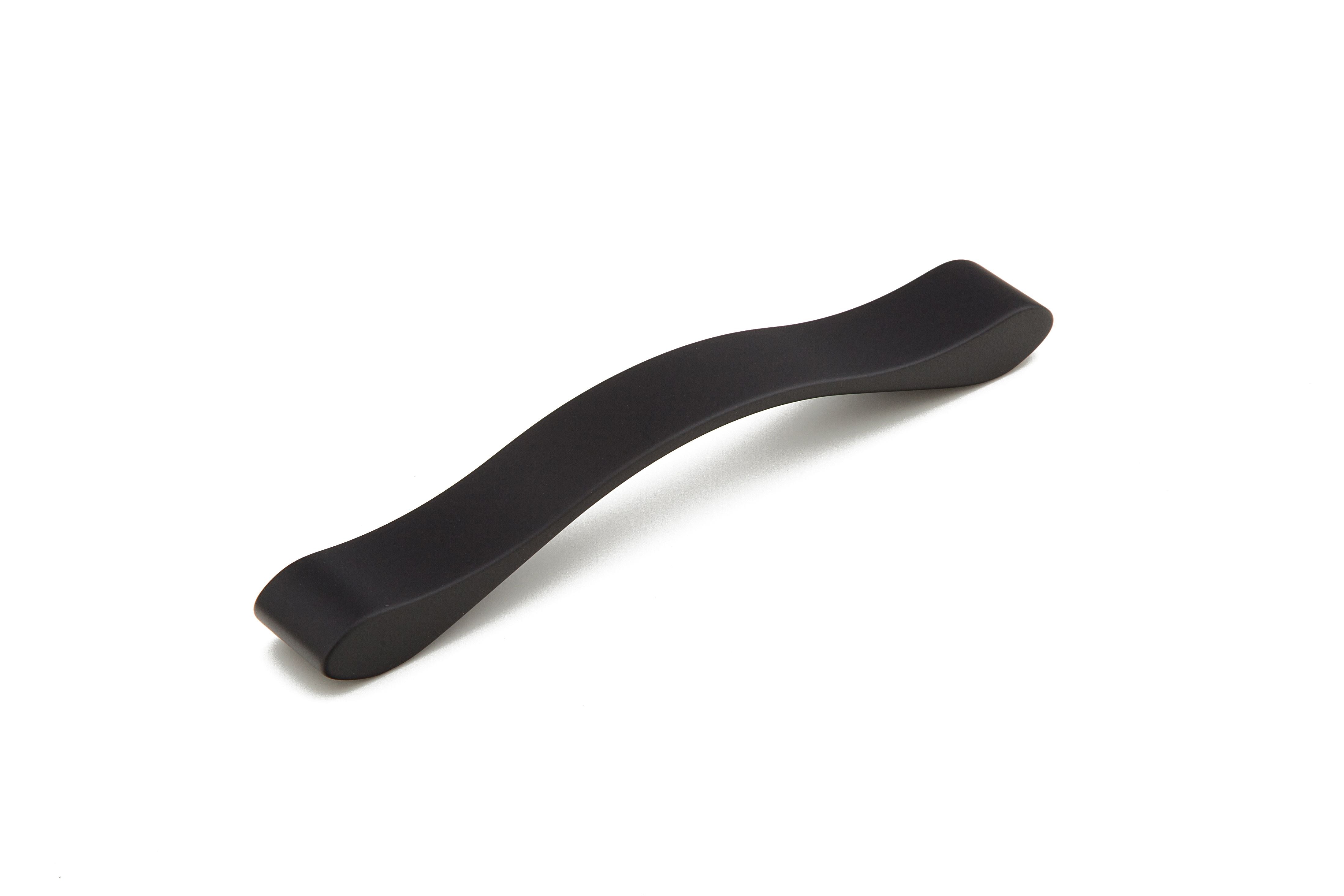 Schaub 244-160-MB 160mm Center to Center Wave Cabinet Pull Matte Black Finish Sparrow Supply