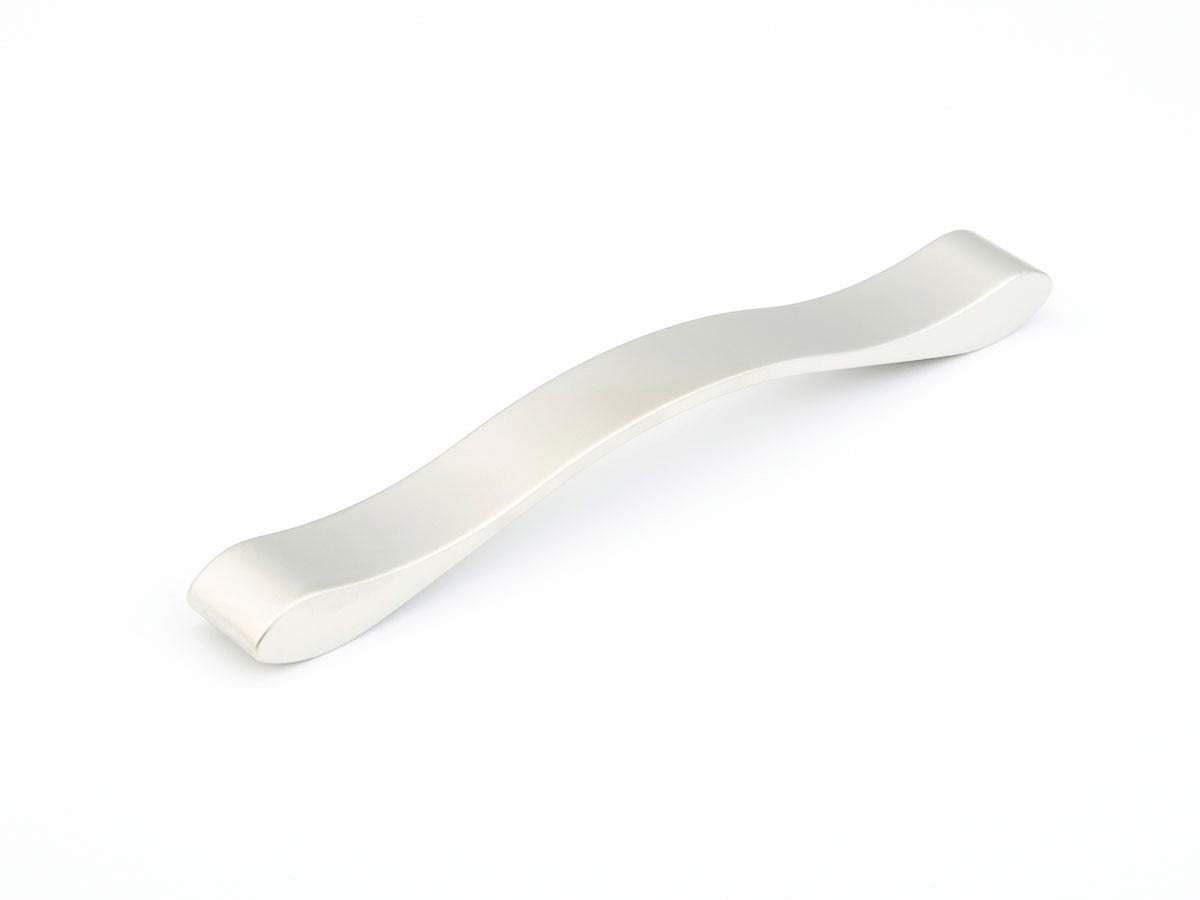 Schaub 244-192-15 192mm Center to Center Wave Cabinet Pull Satin Nickel Finish Sparrow Supply