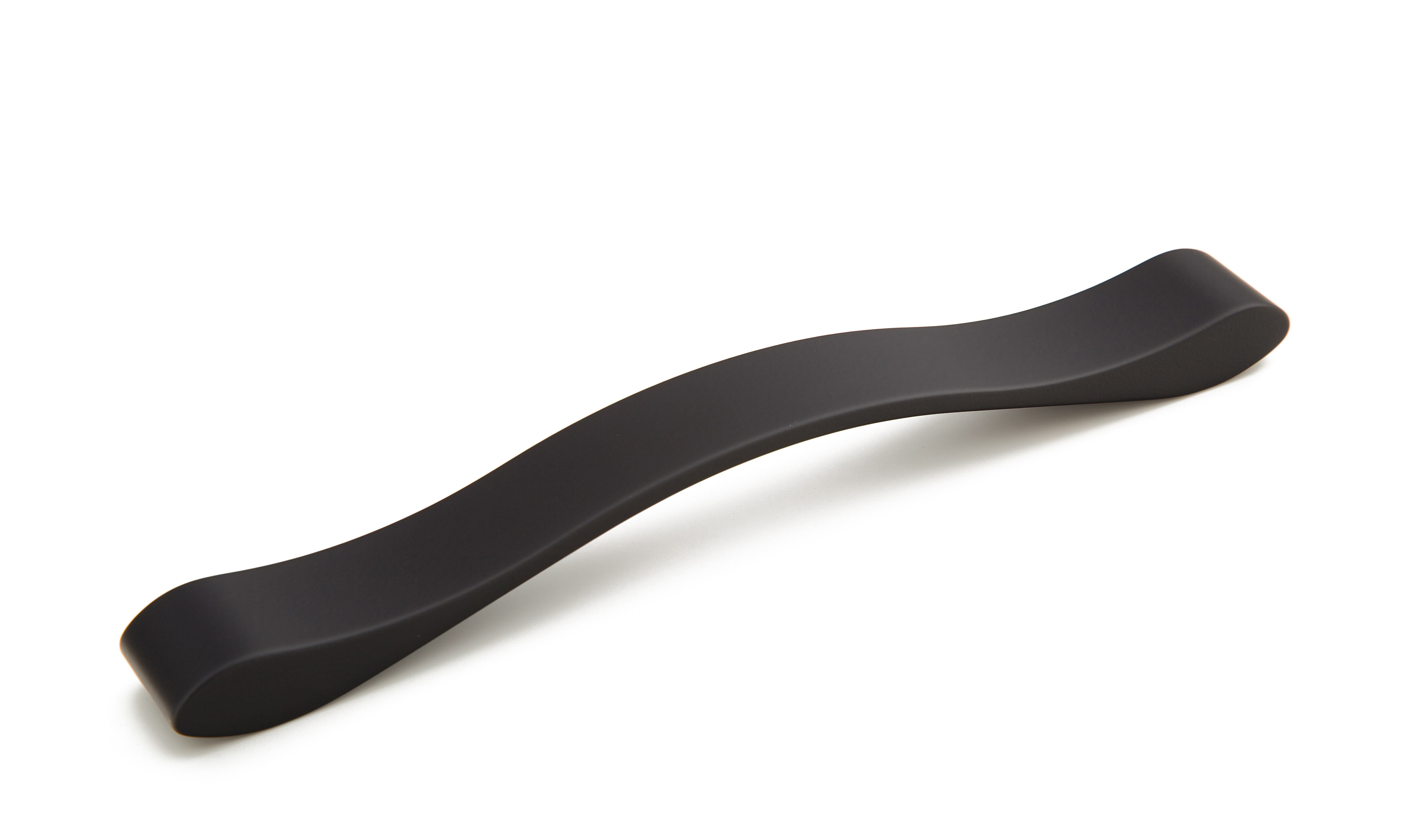 Schaub 244-192-MB 192mm Center to Center Wave Cabinet Pull Matte Black Finish Sparrow Supply