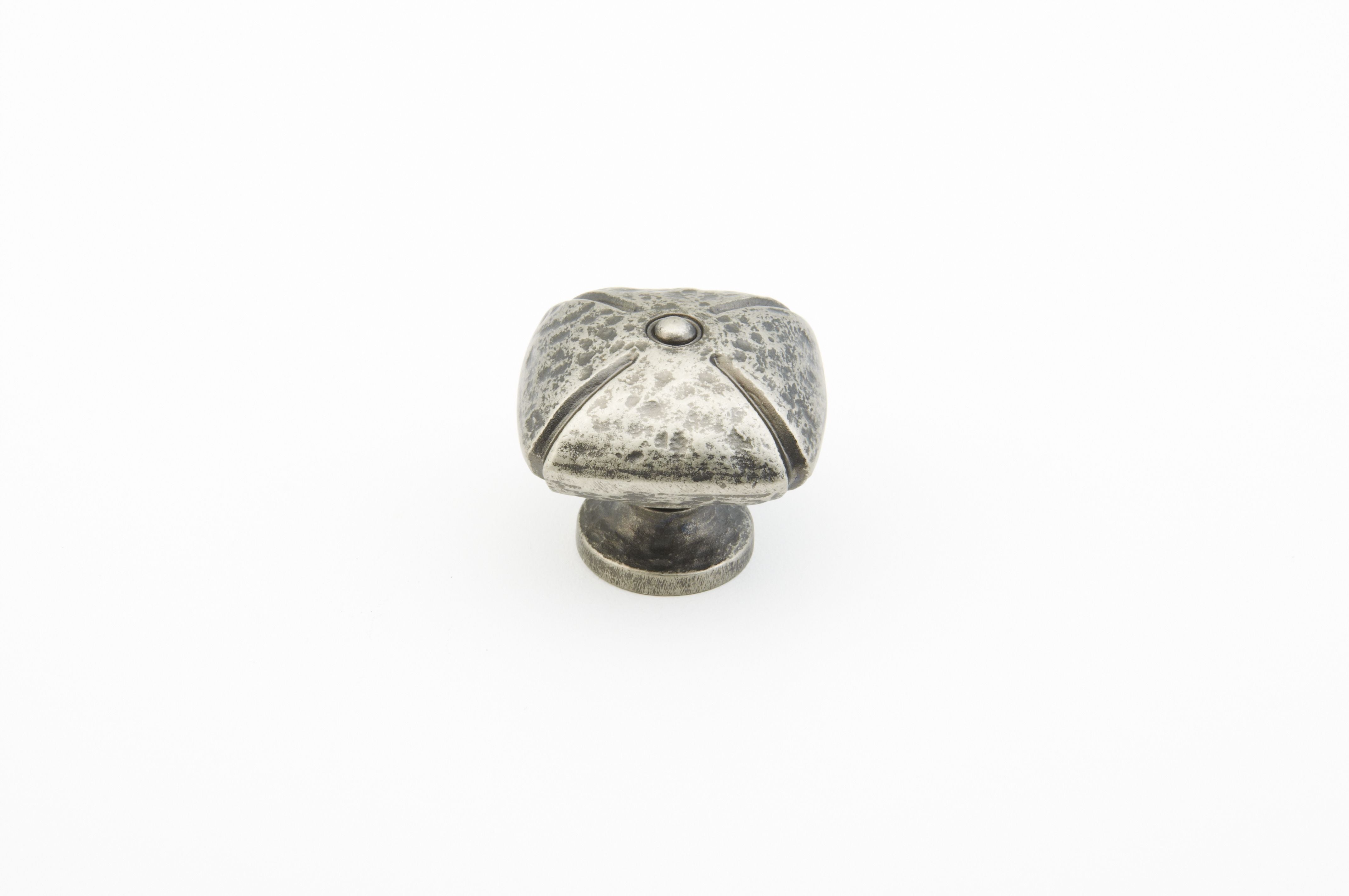 Schaub 251-VN 1-1/2" Siena Square Cabinet Knob Vibra Nickel Finish Sparrow Supply