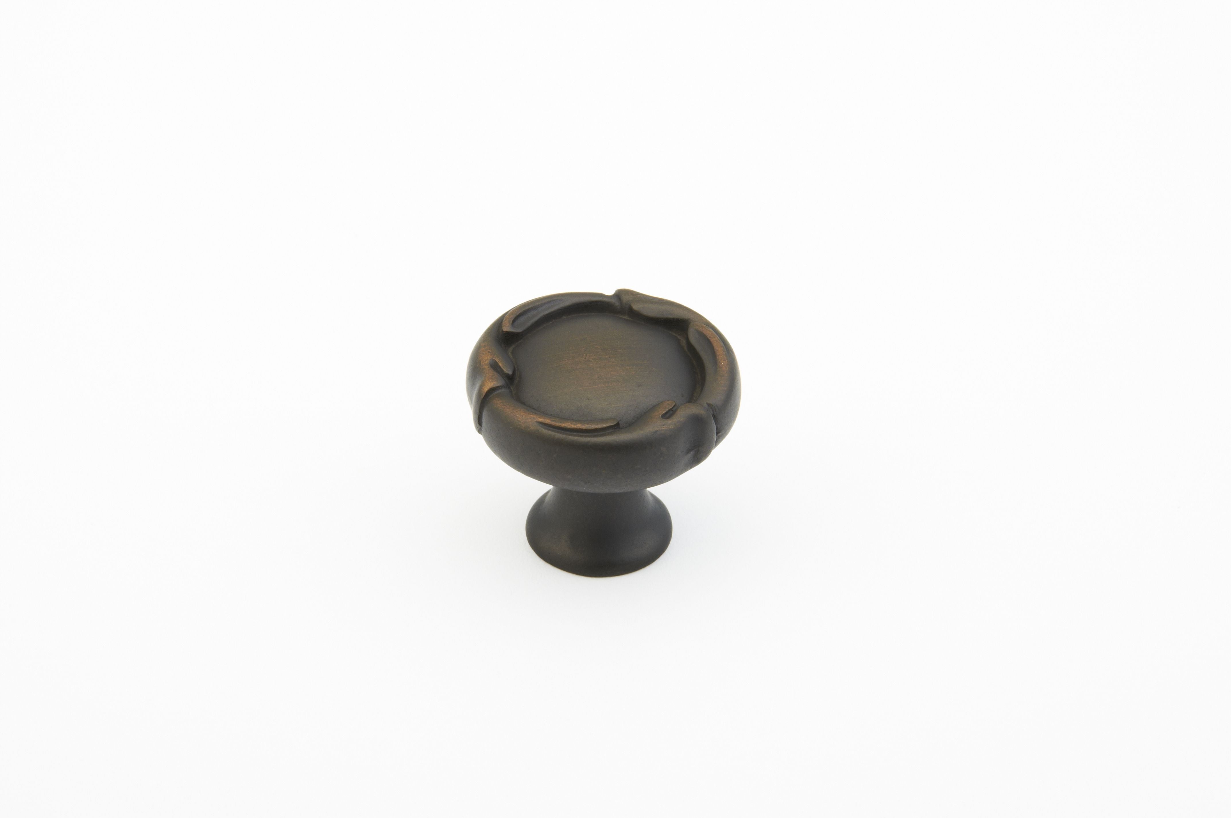 Schaub 260-ABZ 1-5/16" French Farm Round Cabinet Knob Ancient Bronze Finish Sparrow Supply