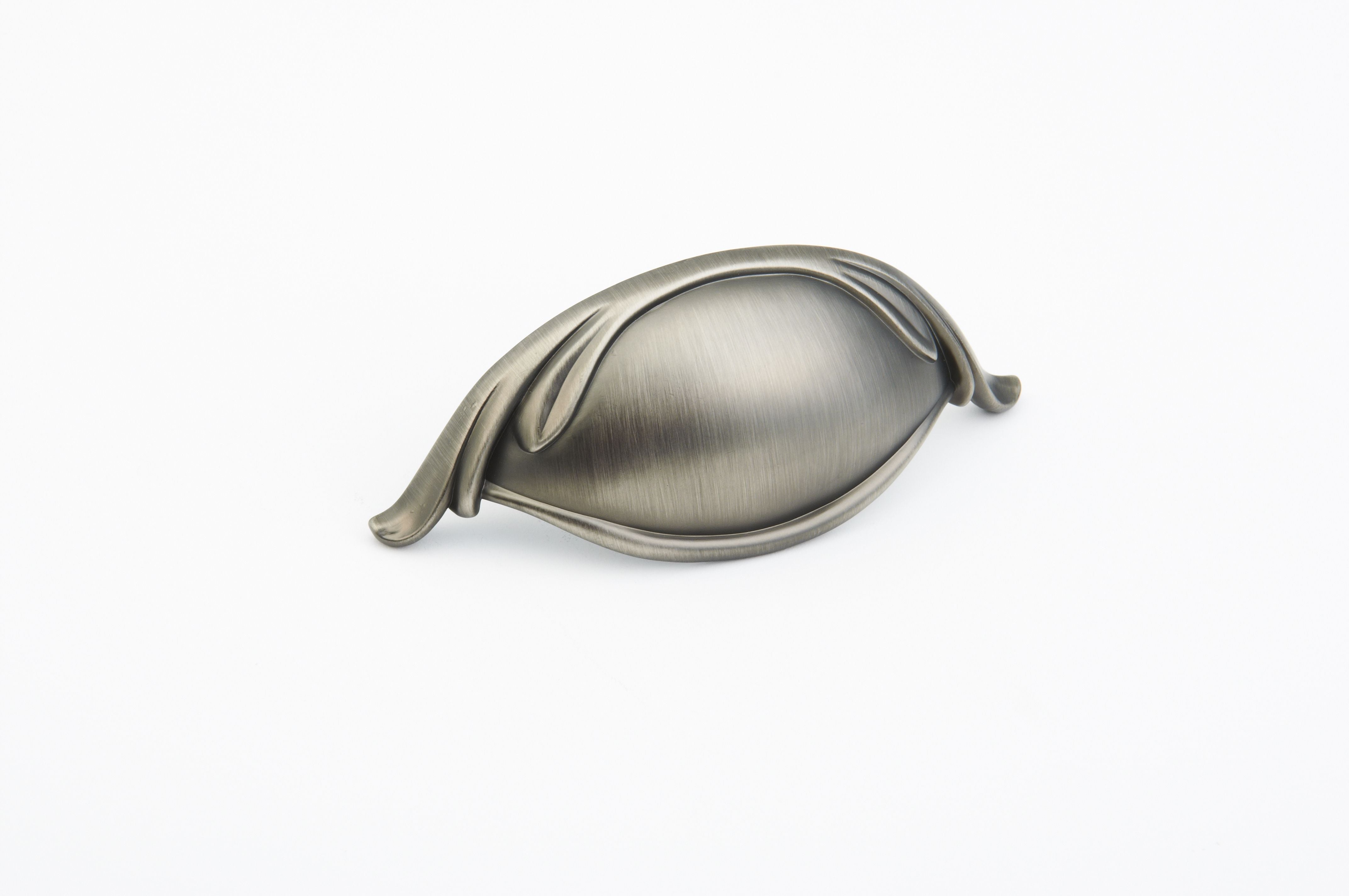 Schaub 265-AN 3" Center to Center French Farm Cup Pull Antique Nickel Finish Sparrow Supply