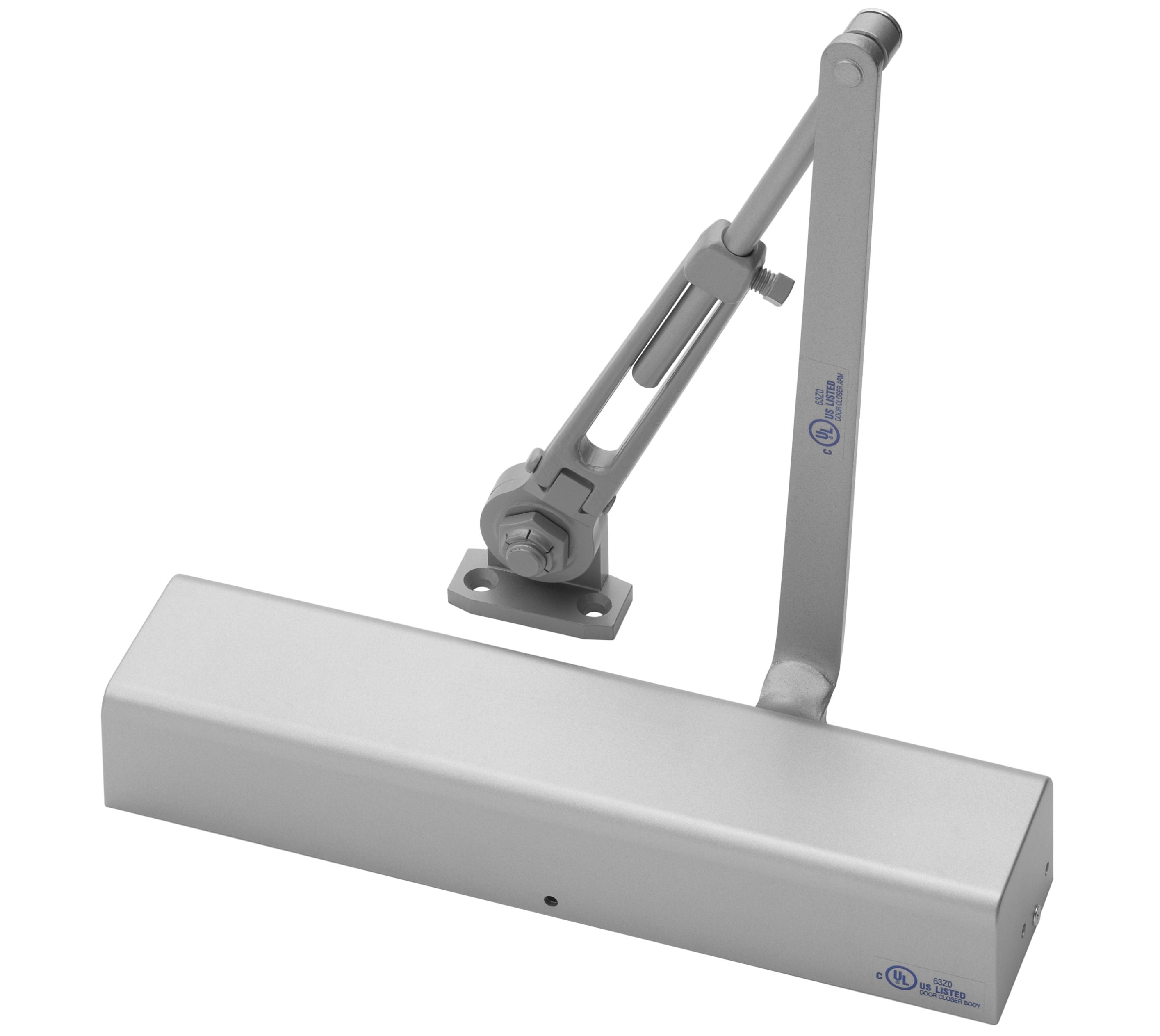 ASSA Abloy Accentra 2711689 Tri Mount Hold Open Door Closer 689 Aluminum Finish Sparrow Supply
