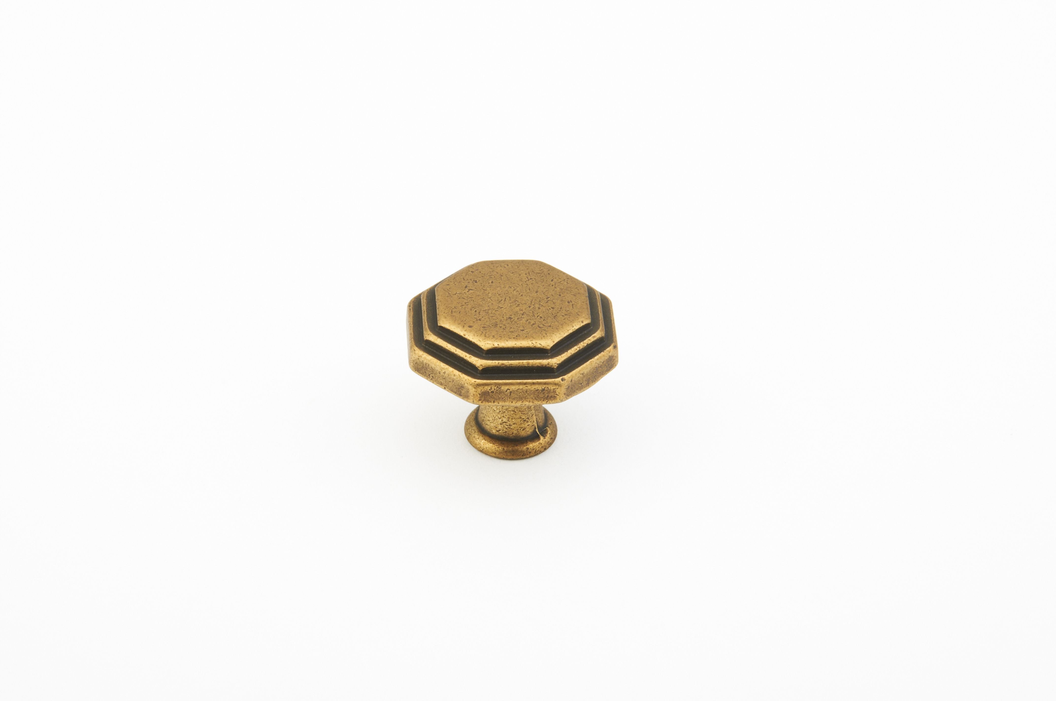 Schaub 283-LFBZ 1-1/8" Firenza Octagonal Cabinet Knob Light Firenza Bronze Finish Sparrow Supply