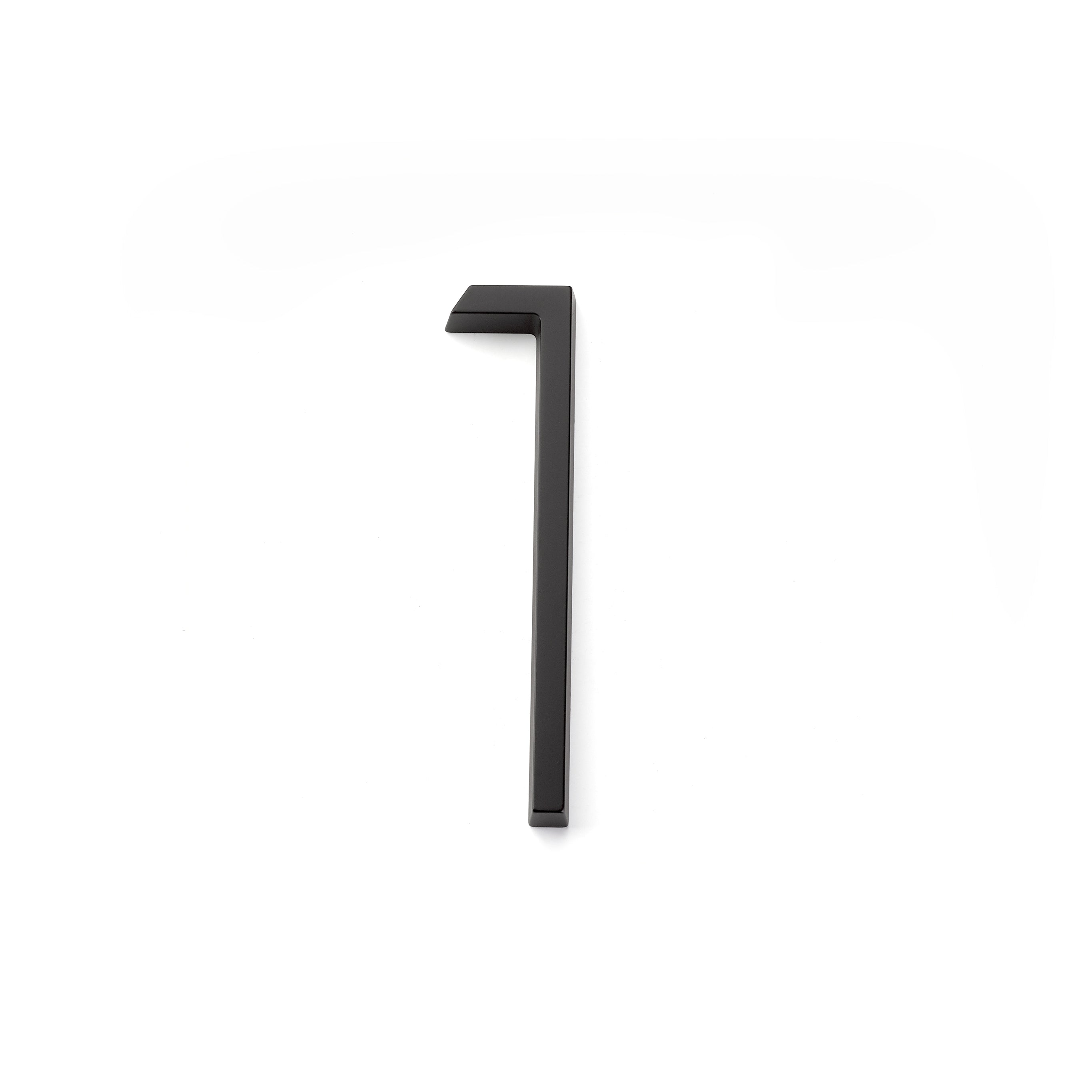 Emtek 2831US19 7" Modern # 1 House Number Flat Black Finish Sparrow Supply