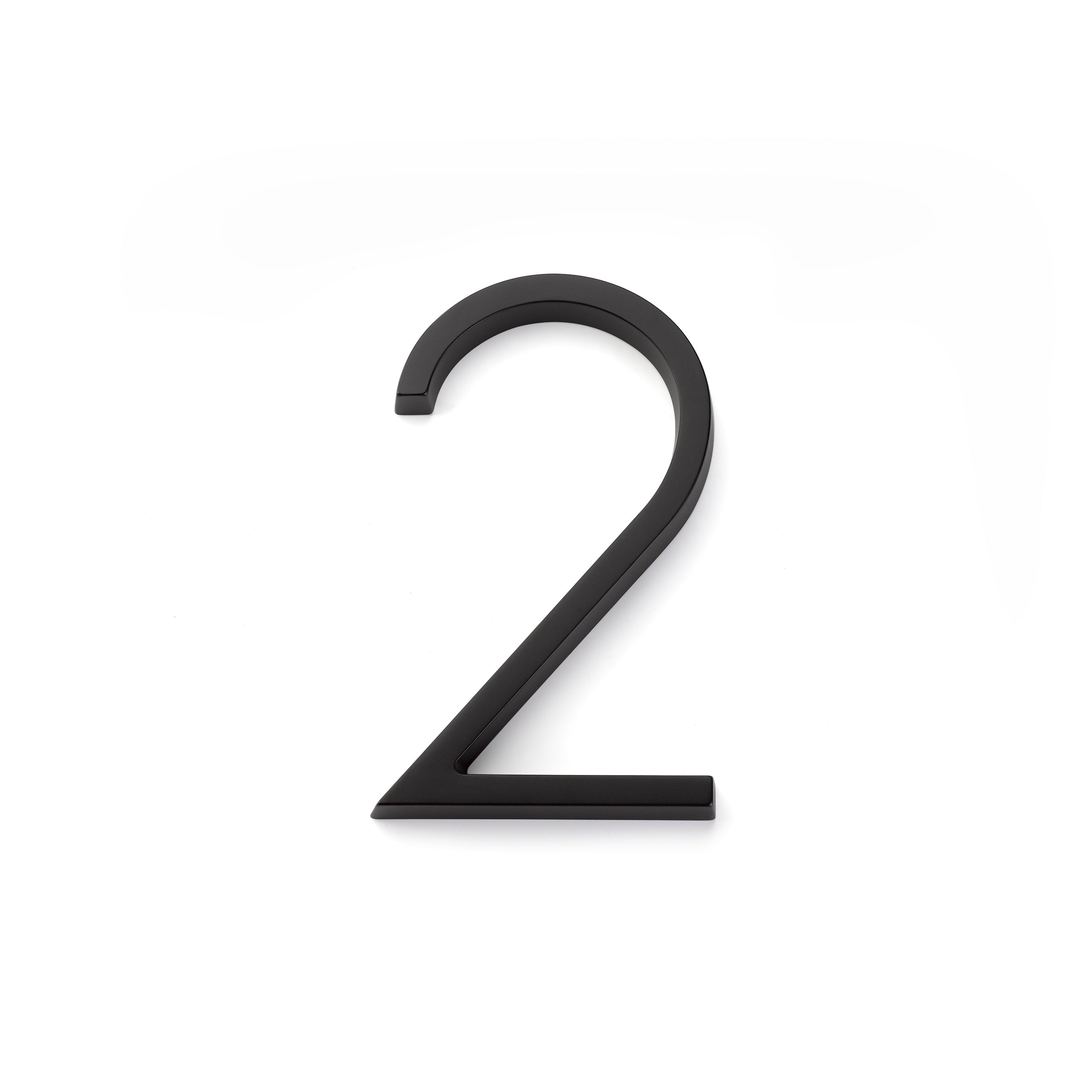 Emtek 2832US19 7" Modern # 2 House Number Flat Black Finish Sparrow Supply