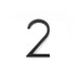 Emtek 2832US19 7" Modern # 2 House Number Flat Black Finish Sparrow Supply