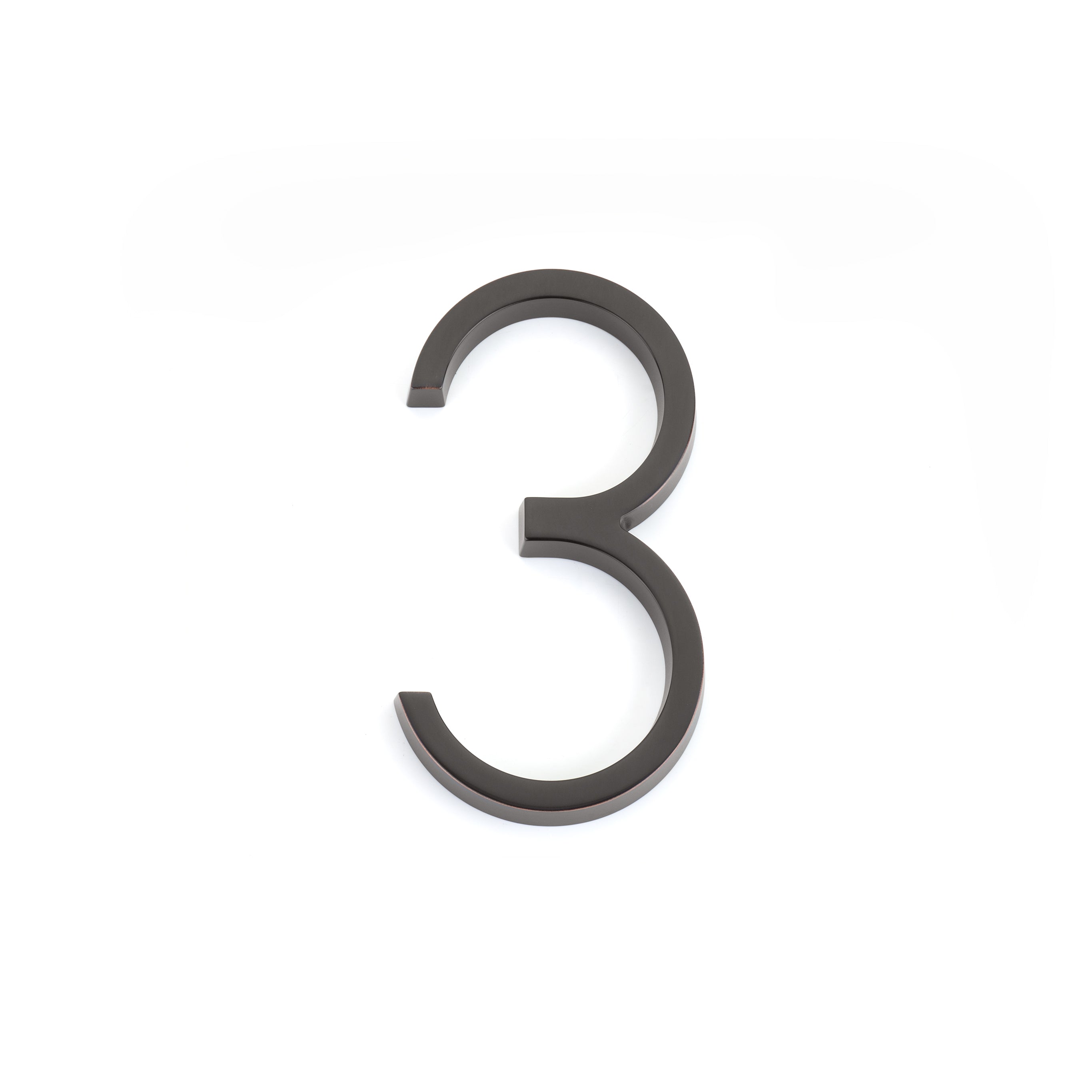 Emtek 2833US10B 7" Modern # 3 House Number Oil Rubbed Bronze Finish Sparrow Supply