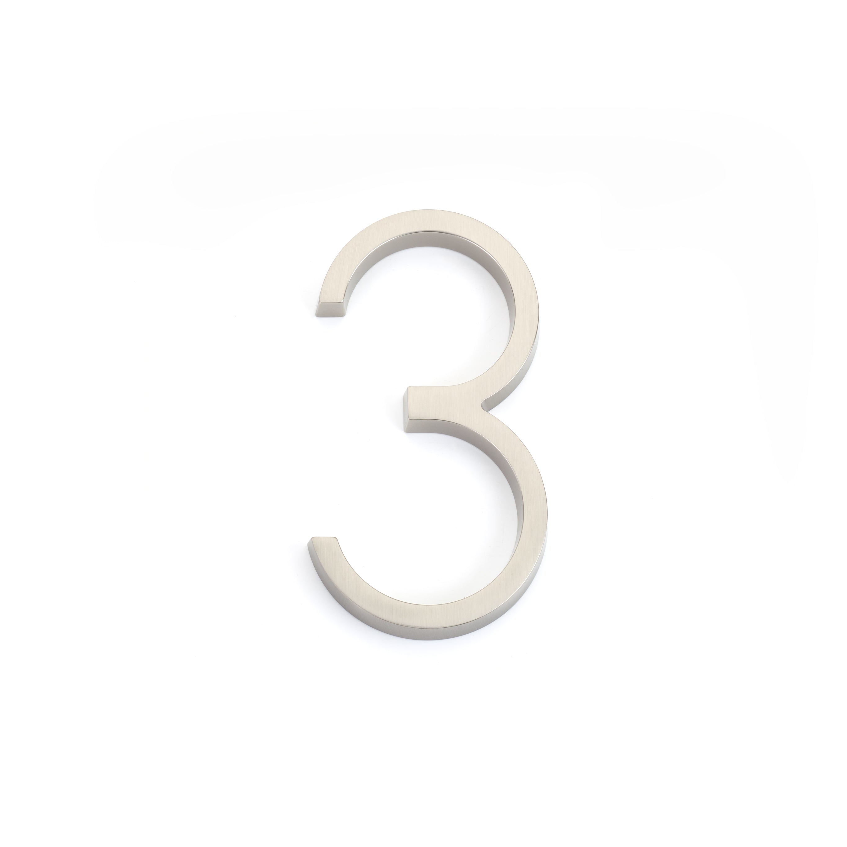 Emtek 2833US15 7" Modern # 3 House Number Satin Nickel Finish Sparrow Supply