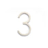 Emtek 2833US15 7" Modern # 3 House Number Satin Nickel Finish Sparrow Supply