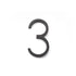 Emtek 2833US19 7" Modern # 3 House Number Flat Black Finish Sparrow Supply