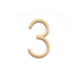 Emtek 2833US4 7" Modern # 3 House Number Satin Brass Finish Sparrow Supply
