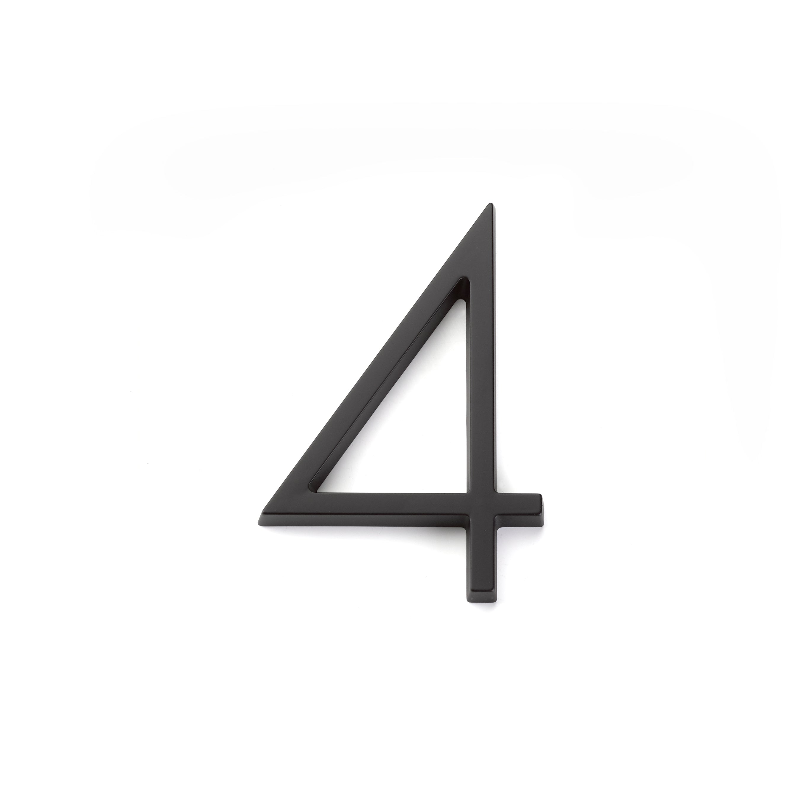 Emtek 2834US19 7" Modern # 4 House Number Flat Black Finish Sparrow Supply