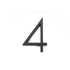 Emtek 2834US19 7" Modern # 4 House Number Flat Black Finish Sparrow Supply