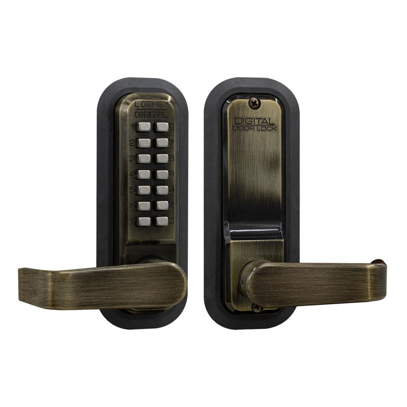 Lockey 2835AB Mechanical Pushbutton Locksets - Antique Brass Sparrow Supply
