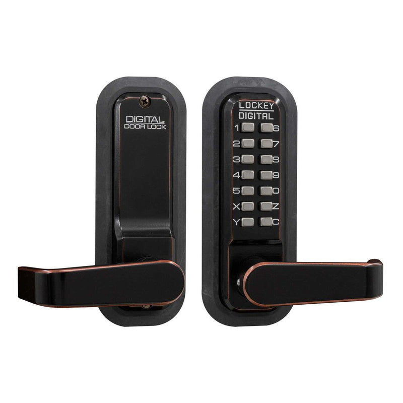 Lockey 2835OIL Mechanical Pushbutton Locksets - Oil Rubbed Bronze Sparrow Supply
