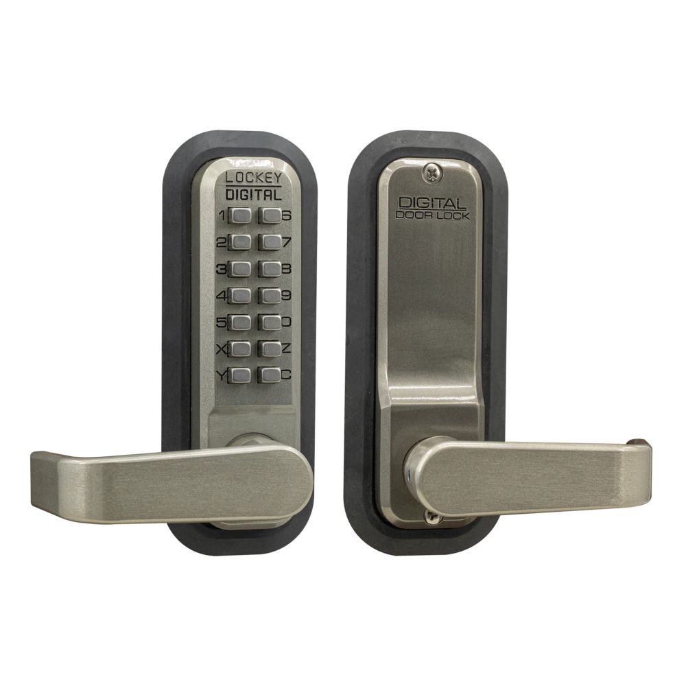 Lockey 2835SN Mechanical Keyless Lever Lock with Passage Function and Single Combination Satin Nickel Finish Sparrow Supply