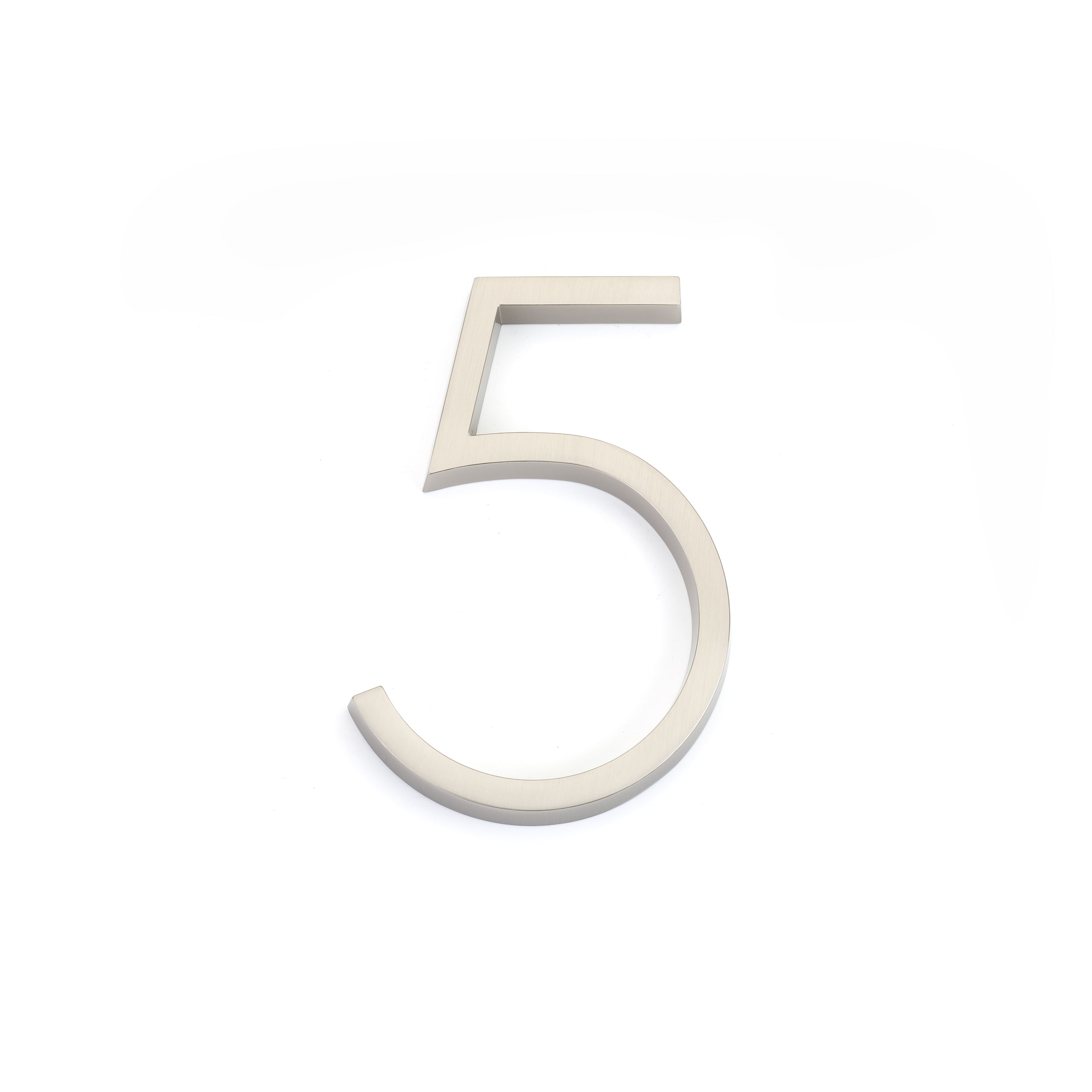 Emtek 2835US15 7" Modern # 5 House Number Satin Nickel Finish Sparrow Supply