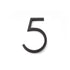 Emtek 2835US19 7" Modern # 5 House Number Flat Black Finish Sparrow Supply