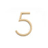 Emtek 2835US4 7" Modern # 5 House Number Satin Brass Finish Sparrow Supply