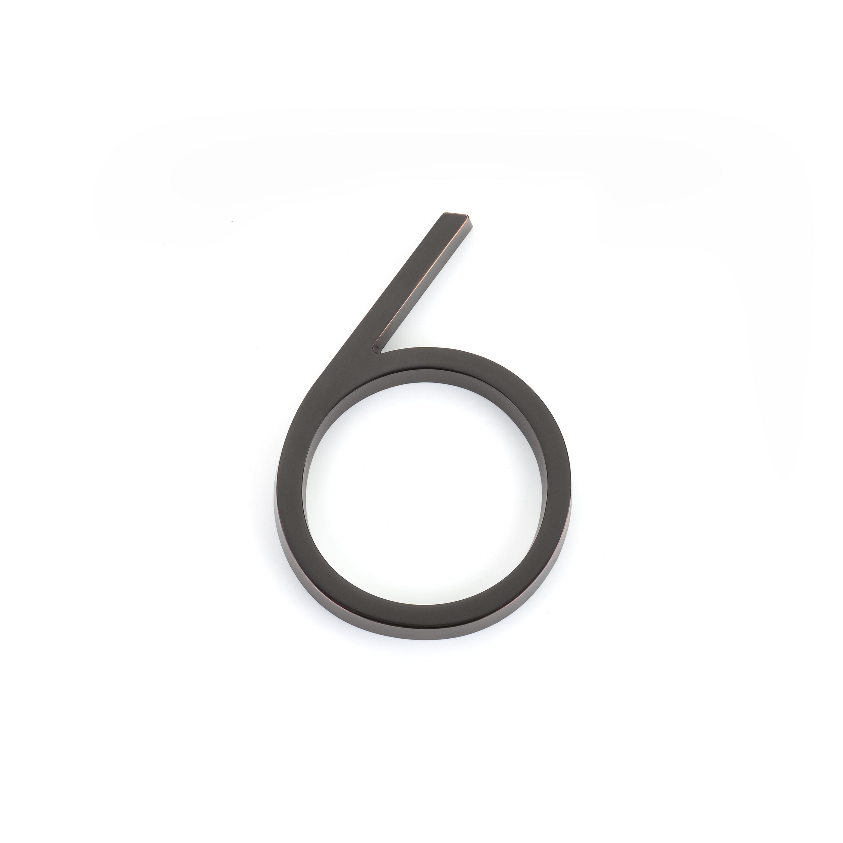 Emtek 2836US10B 7" Modern # 6 House Number Oil Rubbed Bronze Finish Sparrow Supply