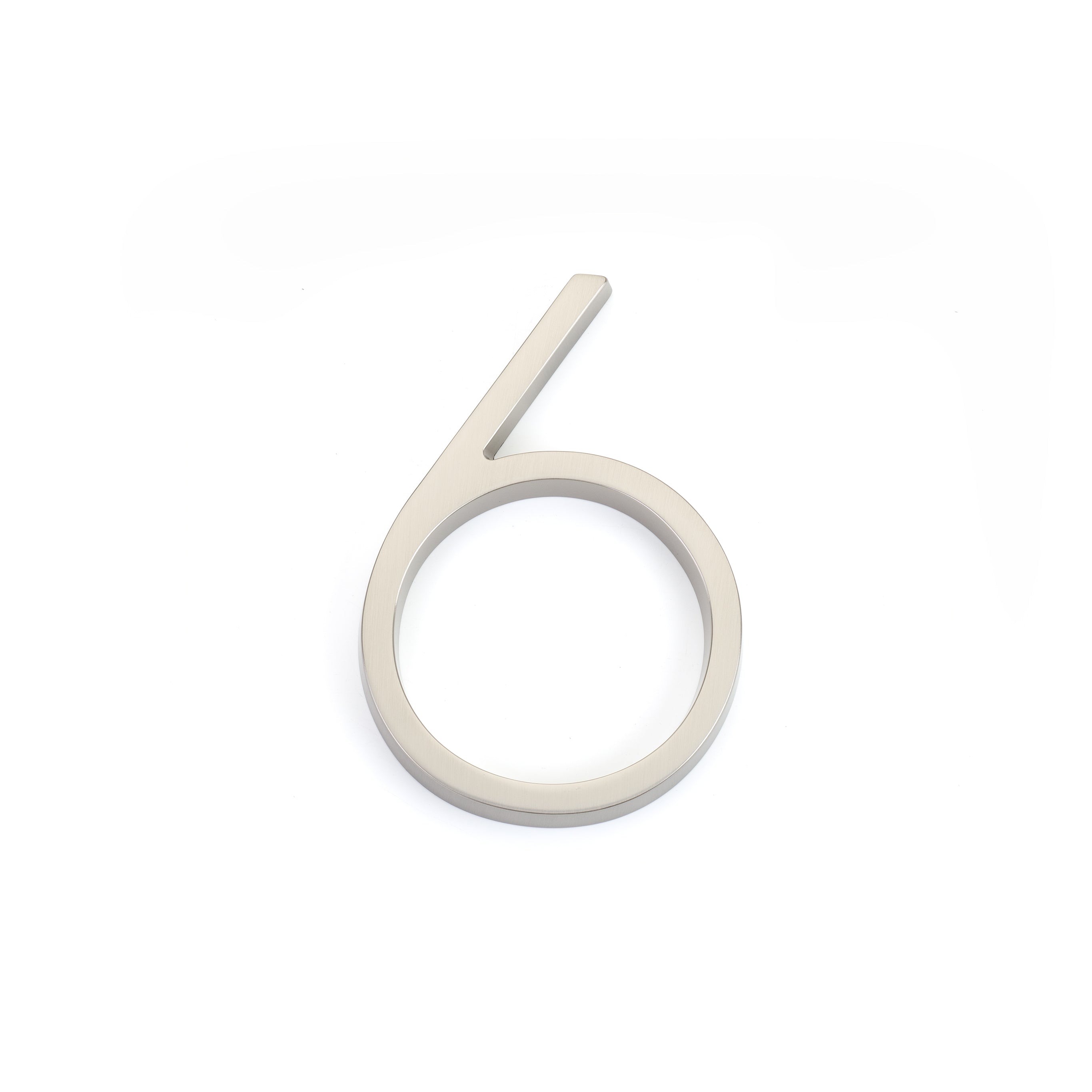 Emtek 2836US15 7" Modern # 6 House Number Satin Nickel Finish Sparrow Supply