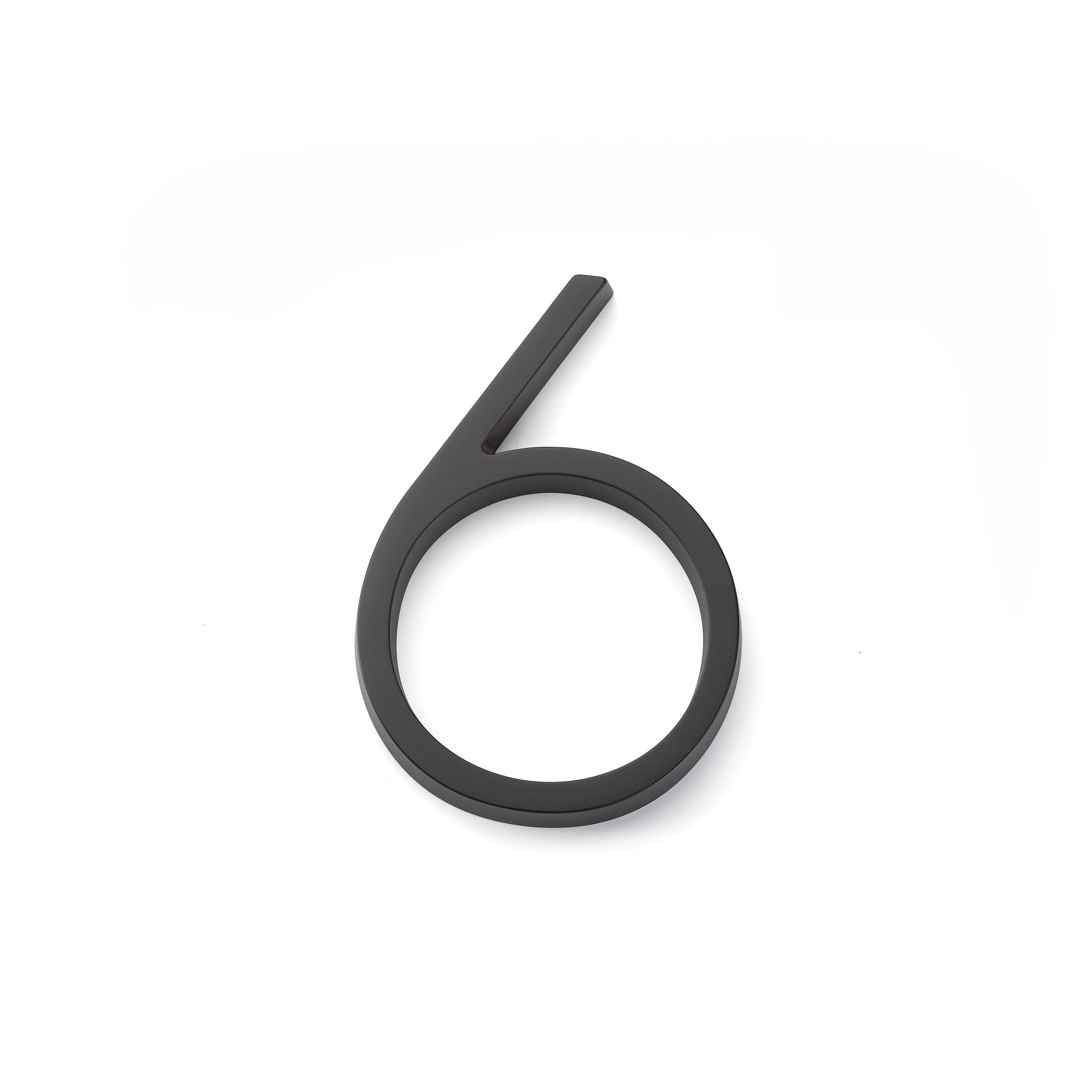 Emtek 2836US19 7" Modern # 6 House Number Flat Black Finish Sparrow Supply