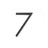 Emtek 2837US19 7" Modern # 7 House Number Flat Black Finish Sparrow Supply