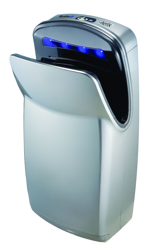 Bradley 2921-S0000H Aerix+ High Speed Hand Dryer, ABS, Silver Sparrow Supply