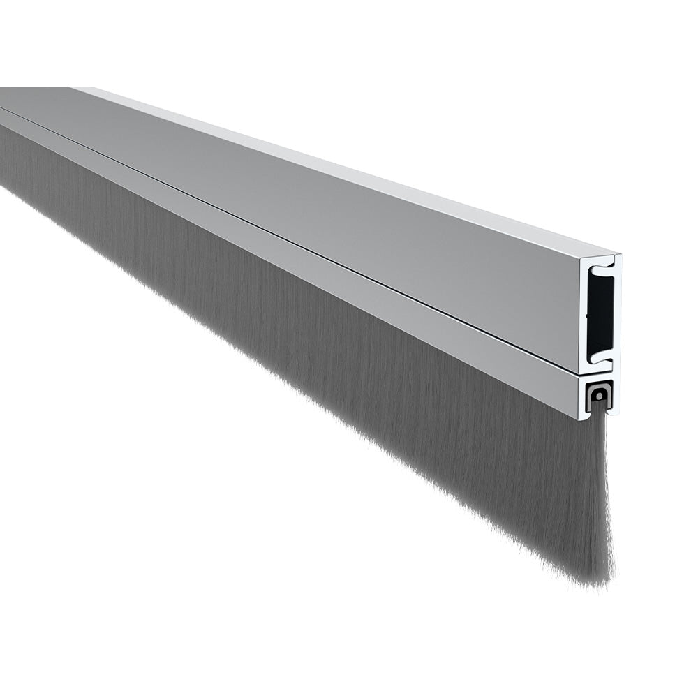 Pemko 293100CNB36 36" (3') Door Bottom Sweep with 1" Nylon Brush Aluminum Finish Sparrow Supply