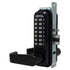 Lockey 2985JBMG Mechanical Keyless Narrow Stile Lever Lock with Passage Function and Single Combination Jet Black Marine Grade Finish Sparrow Supply