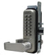 Lockey 2985SNDC Mechanical Keyless Narrow Stile Lever Lock with Passage Function and Double Combination Satin Nickel Finish Sparrow Supply