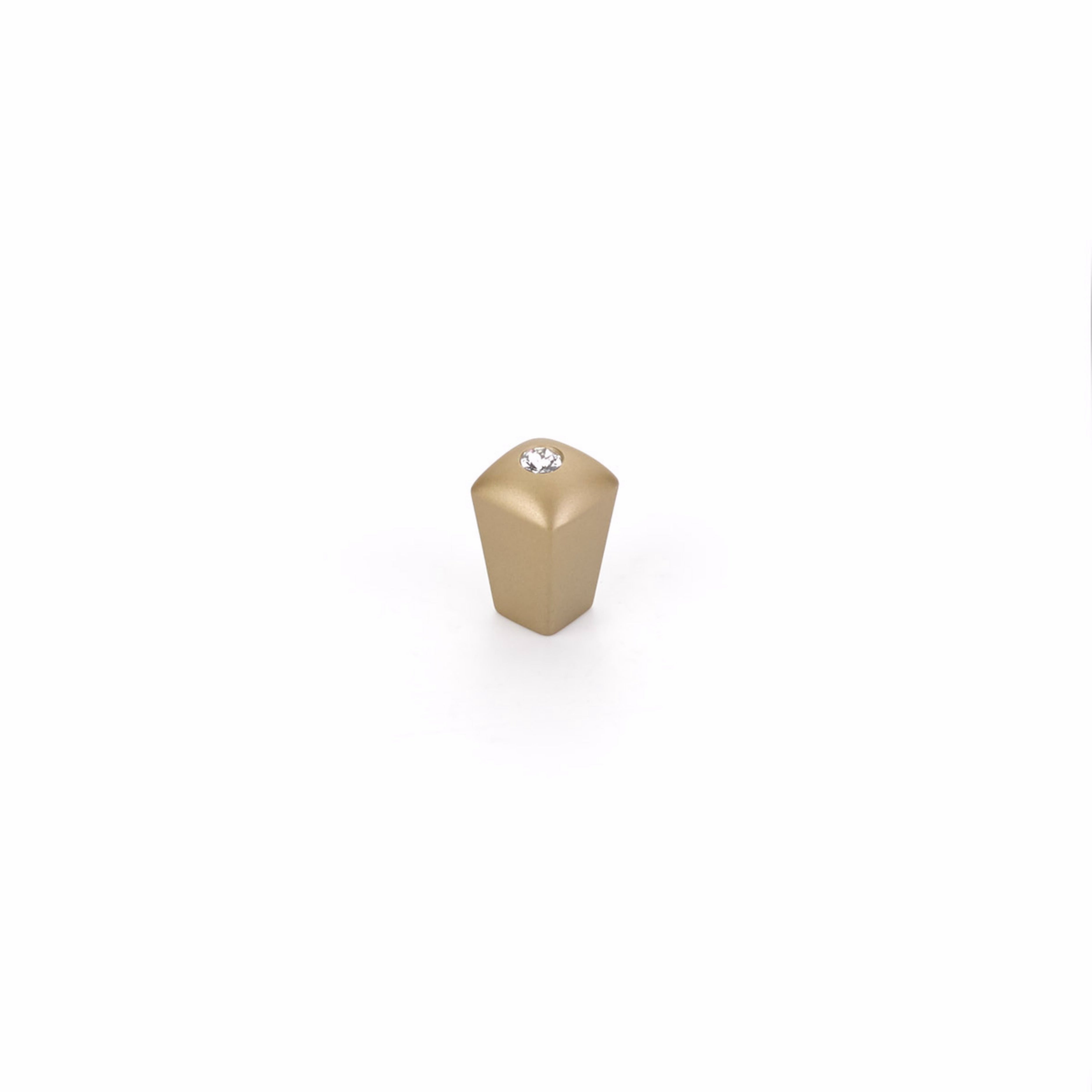 Schaub 299-SSB 1/2" Skyevale Crystal Cabinet Knob Signature Satin Brass Finish Sparrow Supply