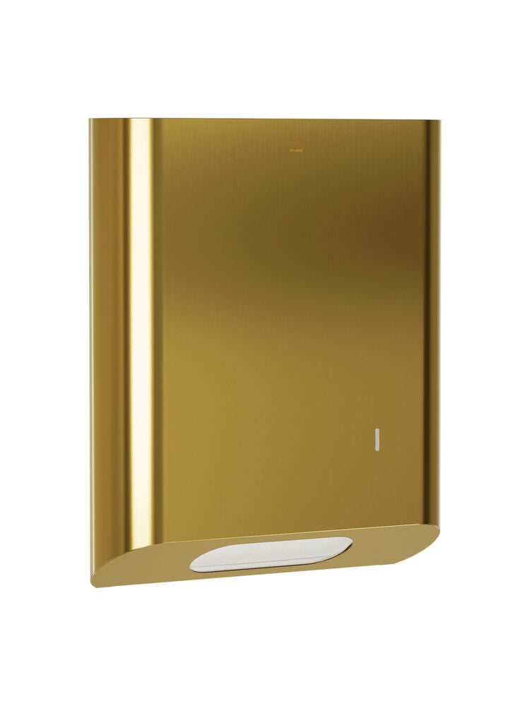 Bradley 2B1-110000-BR Towel Dispenser- Surface Mtd, Medium Capacity Brushed Brass Sparrow Supply