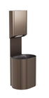 Bradley 2B5-110000-BZ Towel/Waste Unit- Surface Mtd P-Shape, 14 GAL Brushed Bronze Sparrow Supply