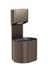 Bradley 2B5-113400-BZ Towel/Waste Unit-Surface Mtd P-Shape, 10 GAL Brushed Bronze Sparrow Supply