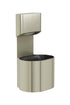 Bradley 2B5-113400-BN Towel/Waste Unit-Surface Mtd P-Shape, 10 GAL Brushed Nickel Sparrow Supply