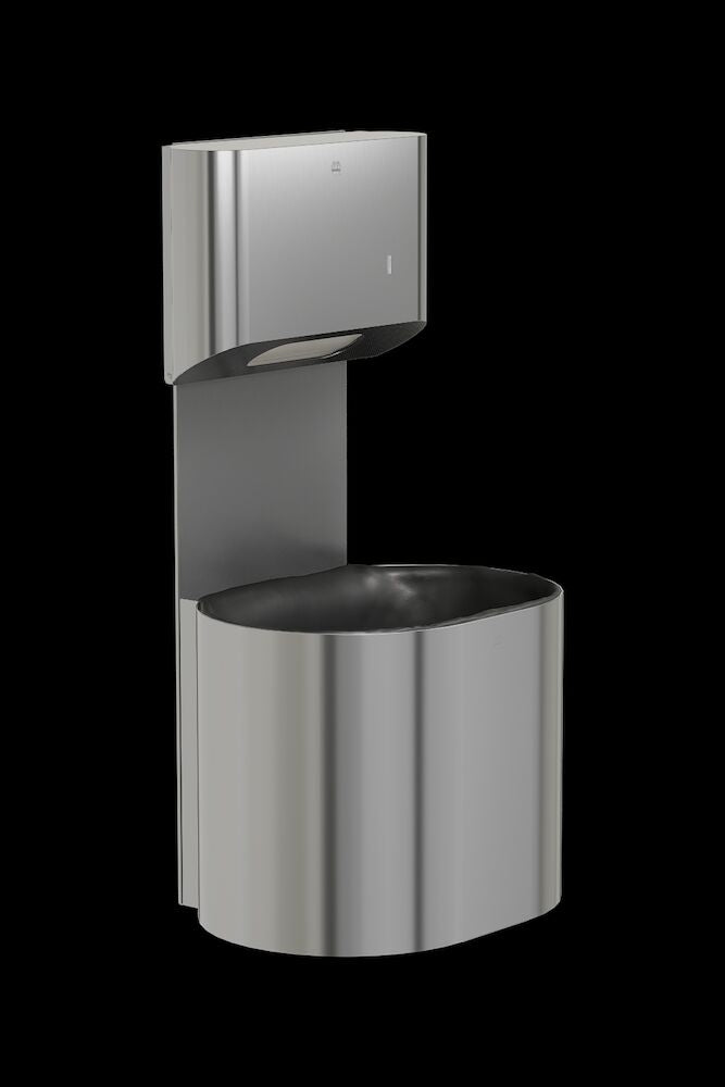 Bradley 2B5-113400 Towel/Waste Unit-Surface Mtd P-Shape, 10 GAL Sparrow Supply