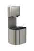 Bradley 2B5-113400-BS Towel/Waste Unit-Surface Mtd P-Shape, 10 GAL Brushed Stainless Sparrow Supply