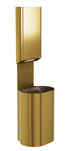Bradley 2B5-113600-BR Towel/Waste Unit-Surface Mtd P-Shape, 18 GAL Brushed Brass Sparrow Supply