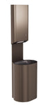 Bradley 2B5-113600-BZ Towel/Waste Unit-Surface Mtd P-Shape, 18 GAL Brushed Bronze Sparrow Supply