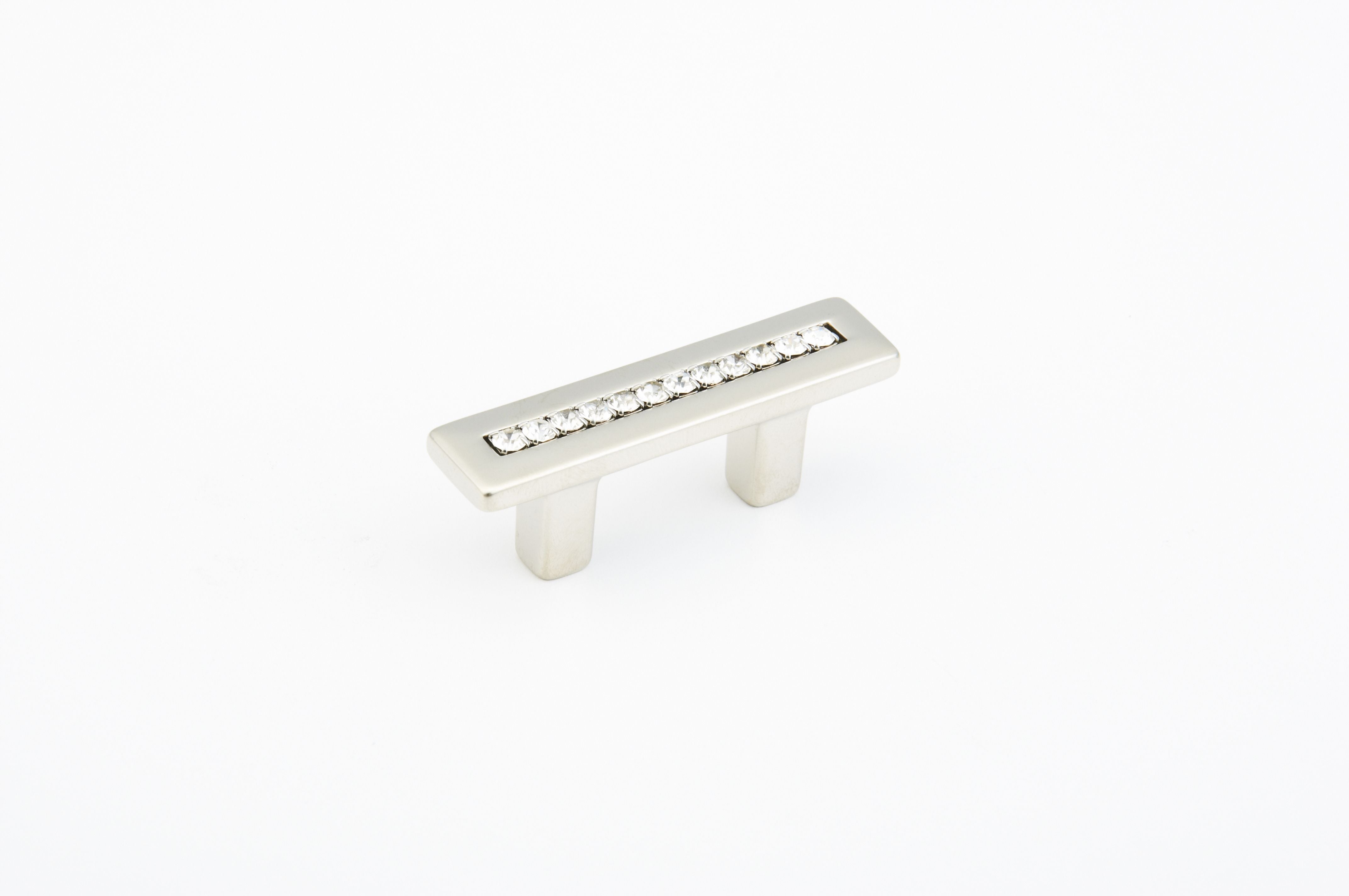 Schaub 301-15 32mm Center to Center Skyevale Cabinet Pull with Crystals Satin Nickel Finish Sparrow Supply