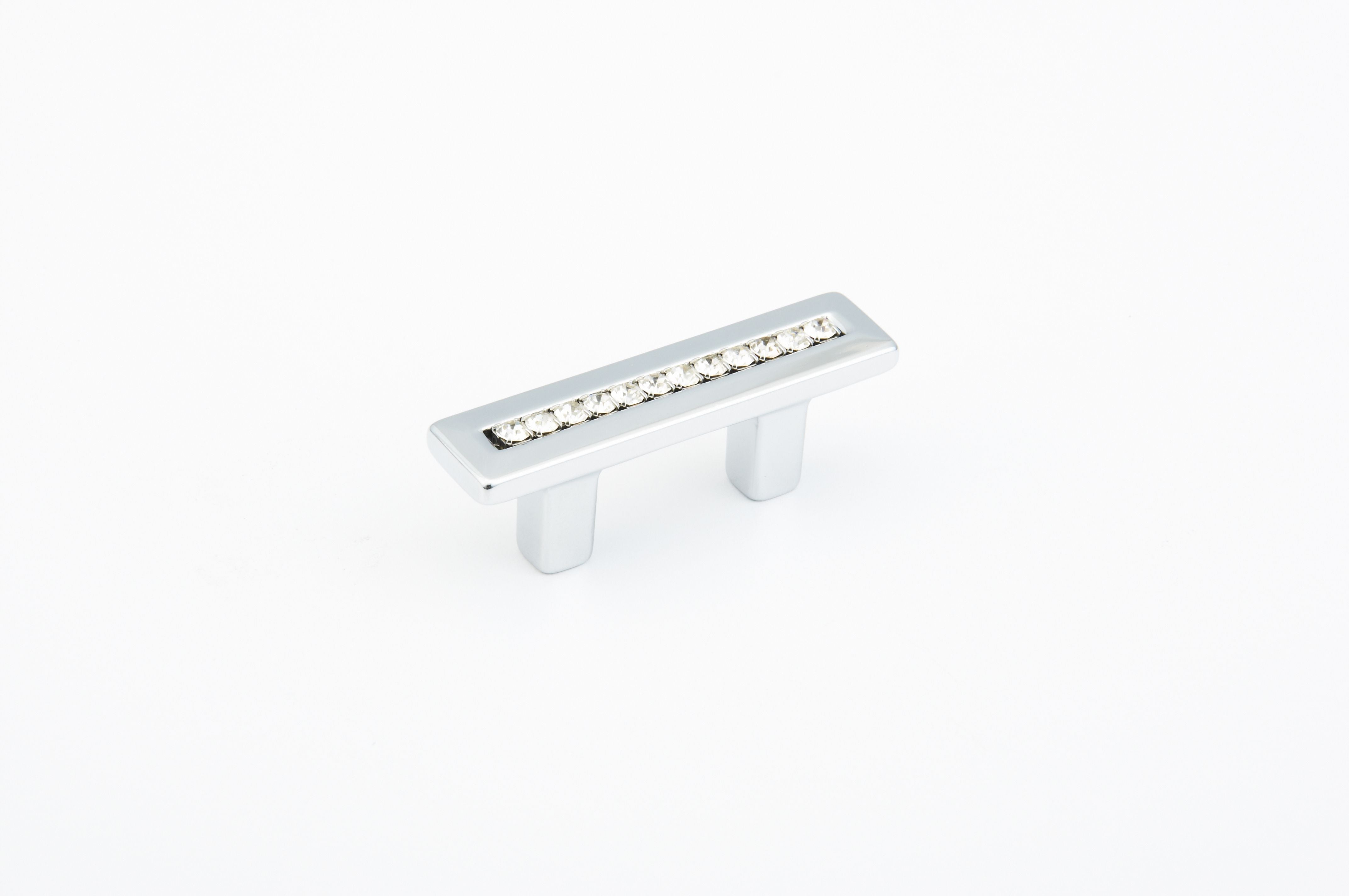 Schaub 301-26 32mm Center to Center Skyevale Cabinet Pull with Crystals Polished Chrome Finish Sparrow Supply