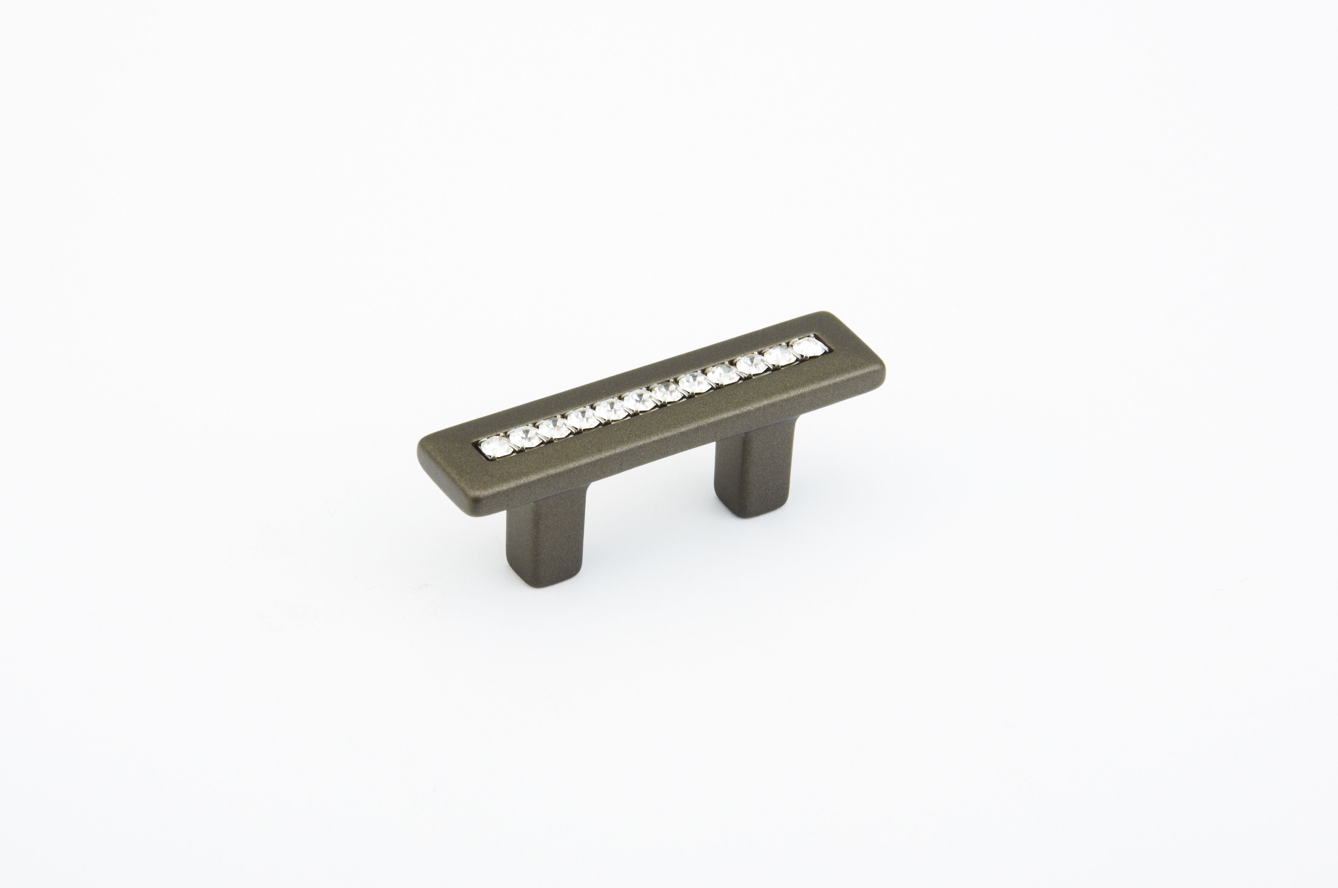 Schaub 301-MBZ 32mm Center to Center Skyevale Cabinet Pull with Crystals Milano Bronze Finish Sparrow Supply