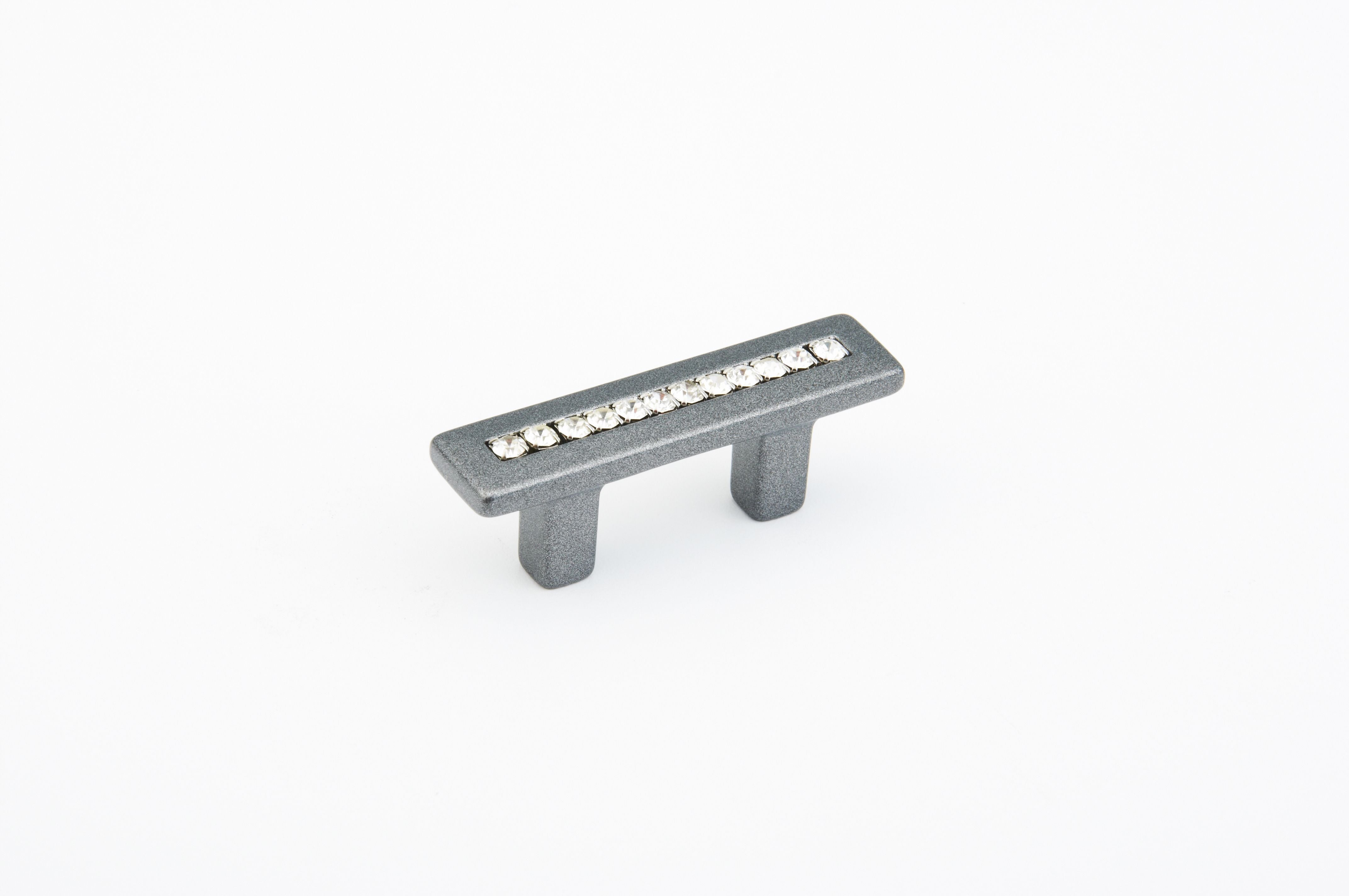 Schaub 301-MSV 32mm Center to Center Skyevale Cabinet Pull with Crystals Milano Silver Finish Sparrow Supply