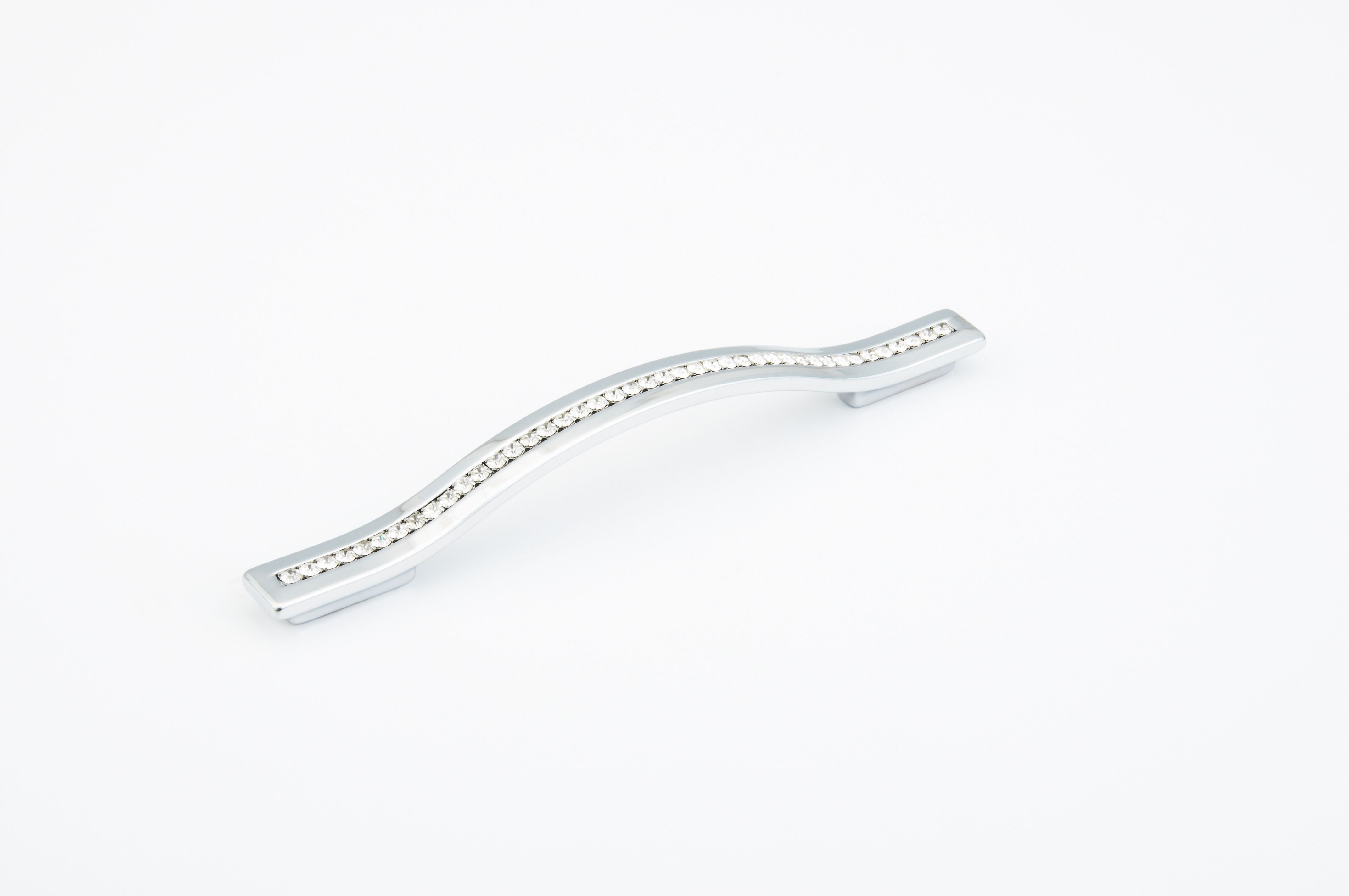 Schaub 302-26 128mm to 160mm Center to Center Skyevale Cabinet Pull with Crystals Polished Chrome Finish Sparrow Supply