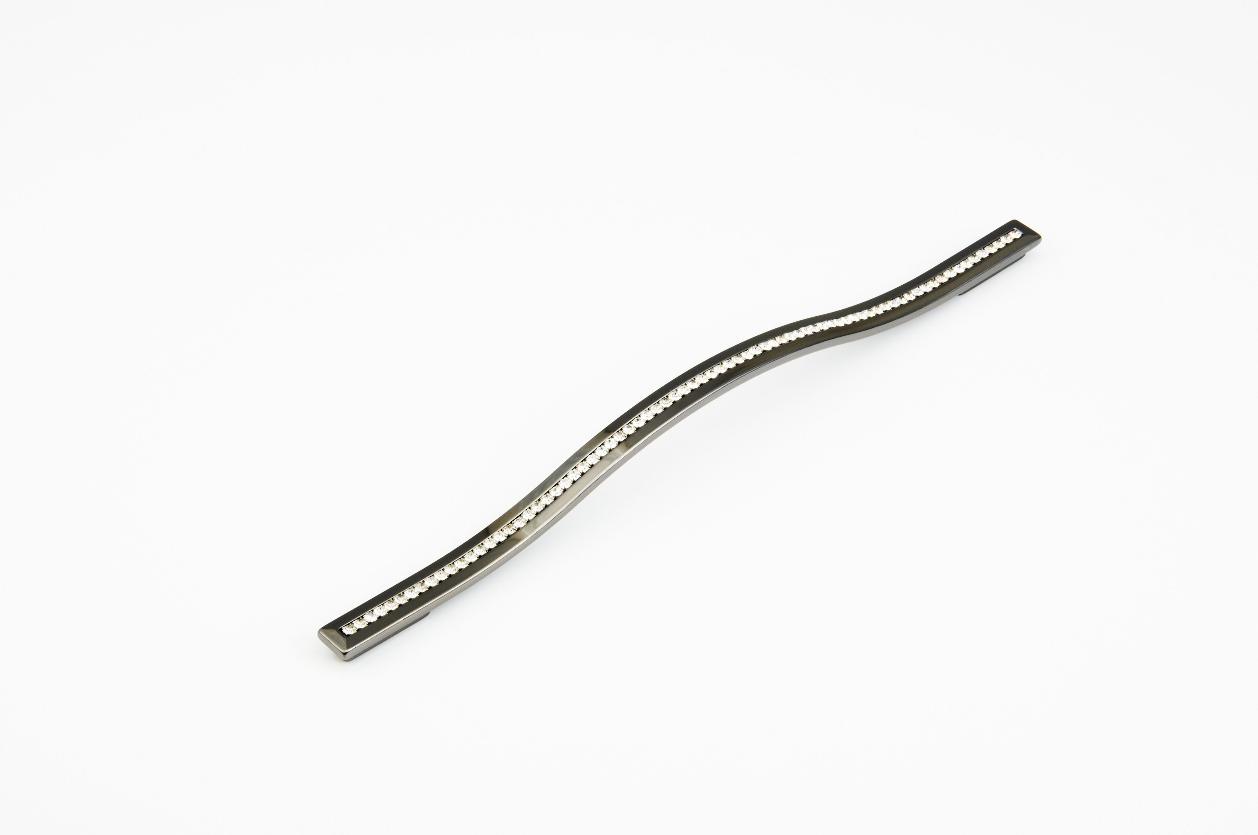 Schaub 303-BC 288mm to 320mm Center to Center Skyevale Cabinet Pull with Crystals Black Chrome Finish Sparrow Supply