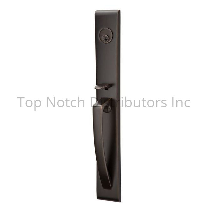 Emtek 3045MUS10BLH Milano Lever Left Hand Hera Mortise Dummy Handle... Sparrow Supply